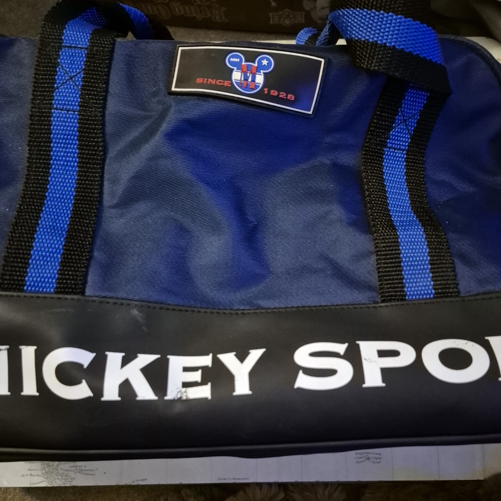 Mickey Sport Blue and Black Duffel Bag